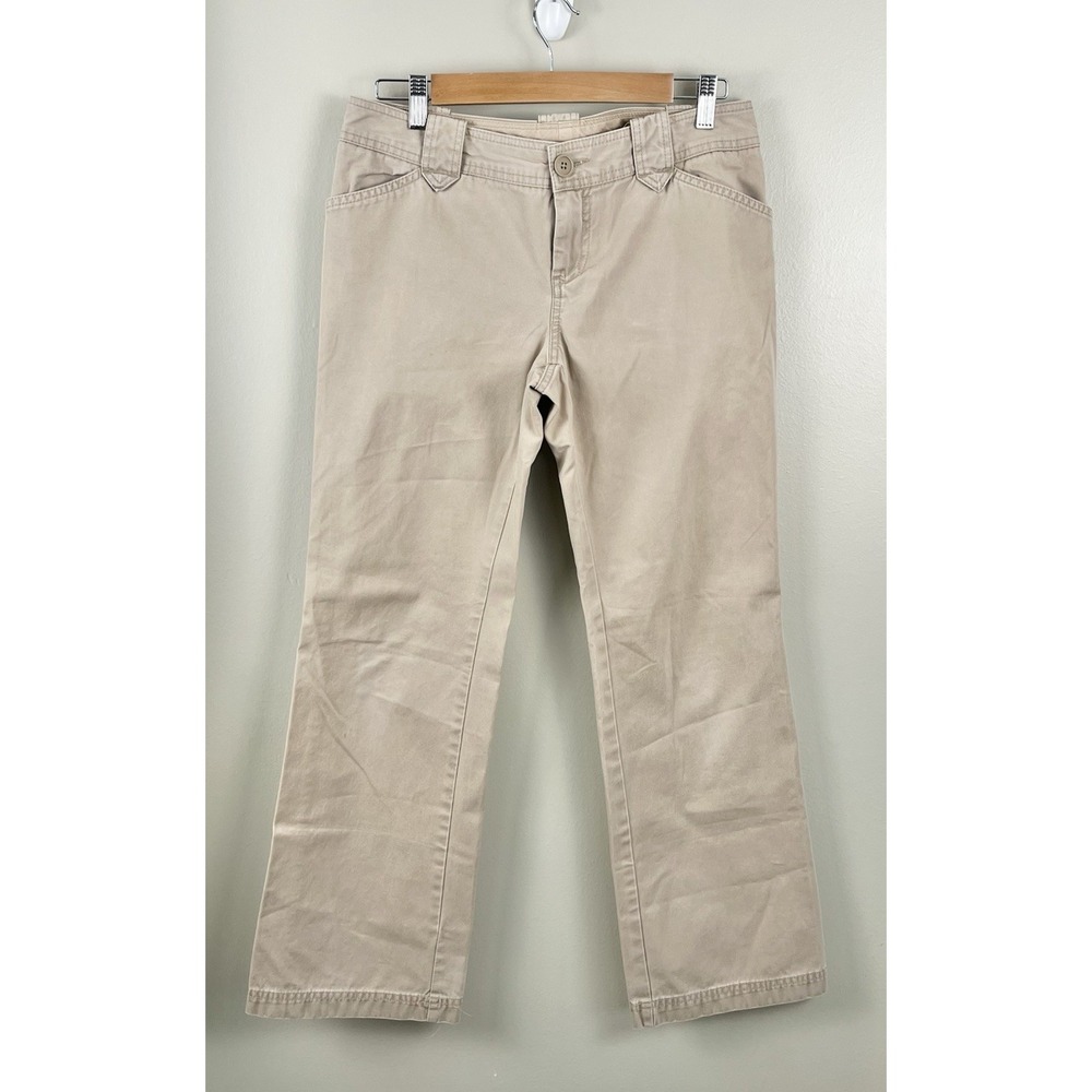 GAP Women's Sz 6 Vtg Y2K Ankle Pant Straight Leg‎ Beige Low Rise